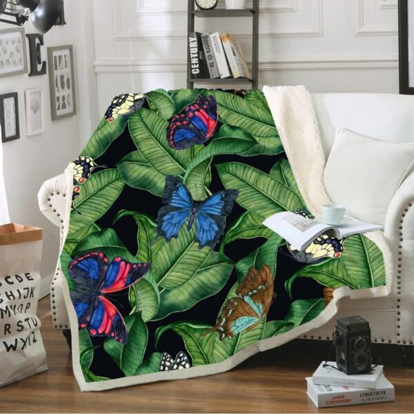Mysterious Butterfly Fleece Blanket Sherpa Blanket