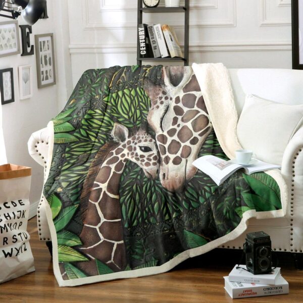 Giraffe Fleece Blanket Sherpa Blanket