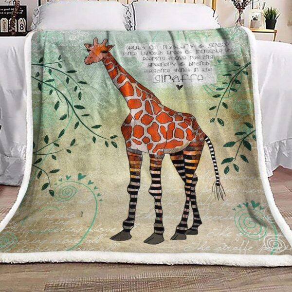 Giraffe Fleece Blanket Sherpa Blanket