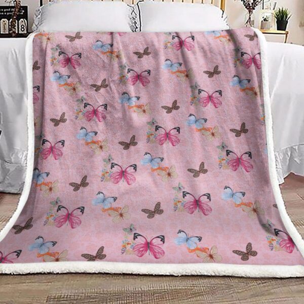 Butterfly Fleece Blanket Sherpa Blanket