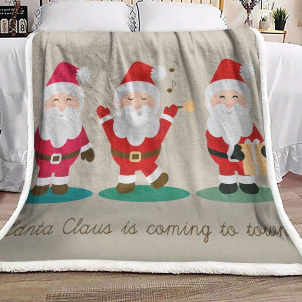 Santa Claus Fleece Blanket Sherpa Blanket