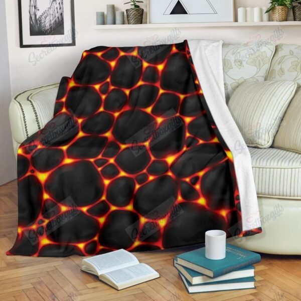 Lava Pattern Fleece Blanket Sherpa Blanket