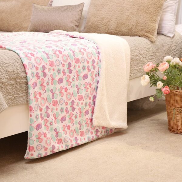 Butterfly Fleece Blanket Sherpa Blanket