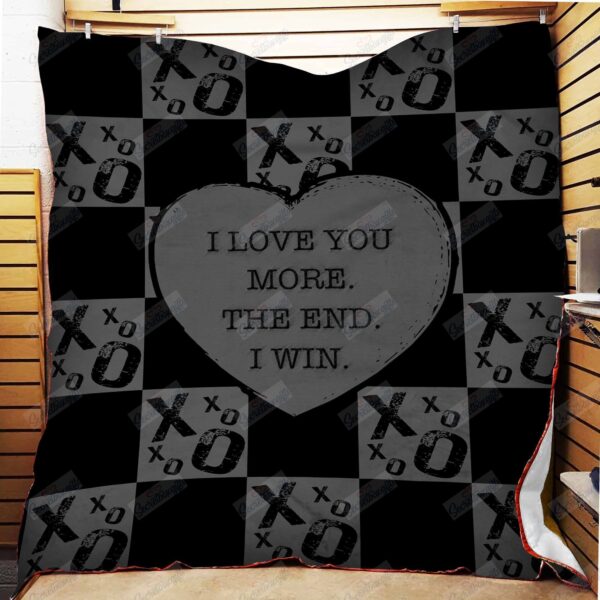 I Love You More Fleece Blanket Sherpa Blanket