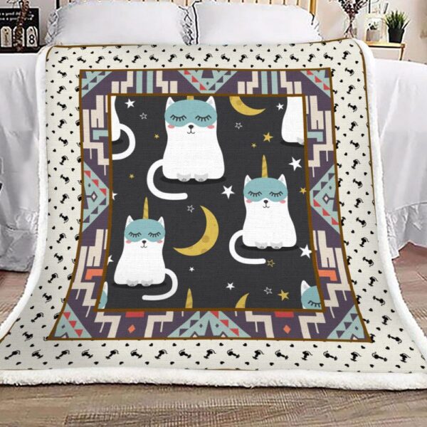Cat Fleece Blanket Sherpa Blanket