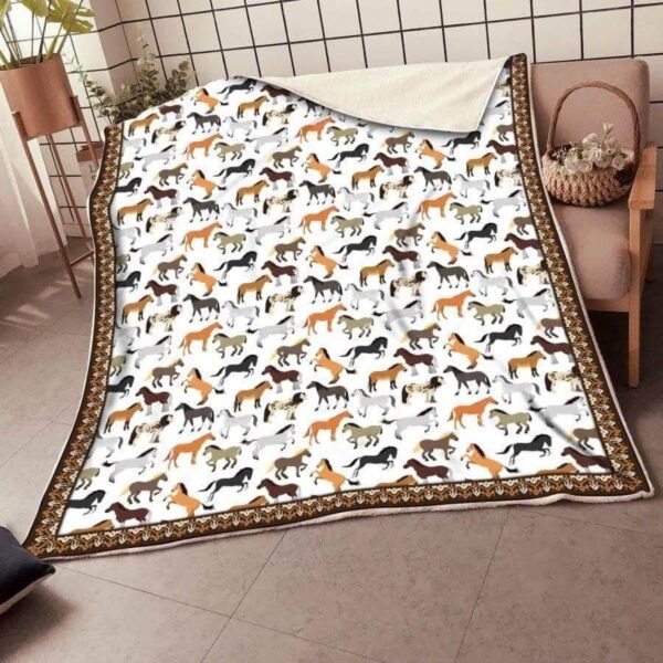 Horse Beautiful Premium Fleece Blanket Sherpa Blanket