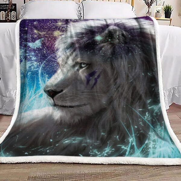 Lion And Butterfly Fleece Blanket Sherpa Blanket
