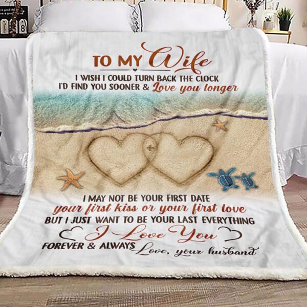 To My Wife Fleece Blanket Sherpa Blanket
