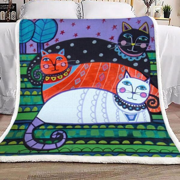 Cat Fleece Blanket Sherpa Blanket
