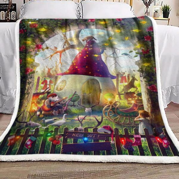 Magic Garden Santa Claus Fleece Blanket Sherpa Blanket