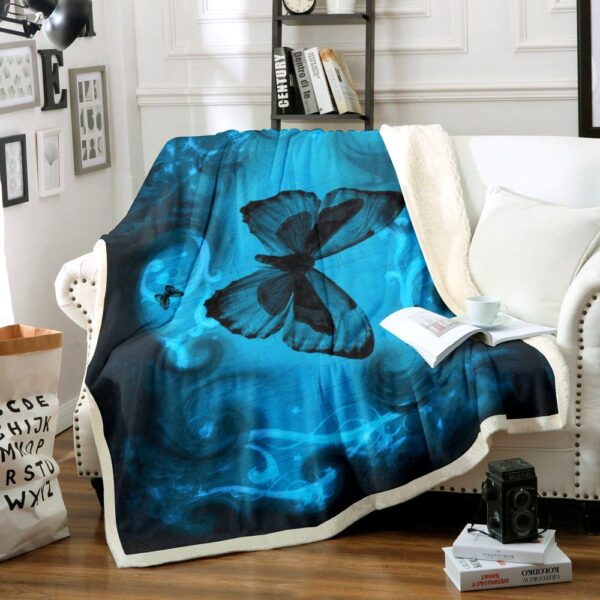 Butterfly Fleece Blanket Sherpa Blanket