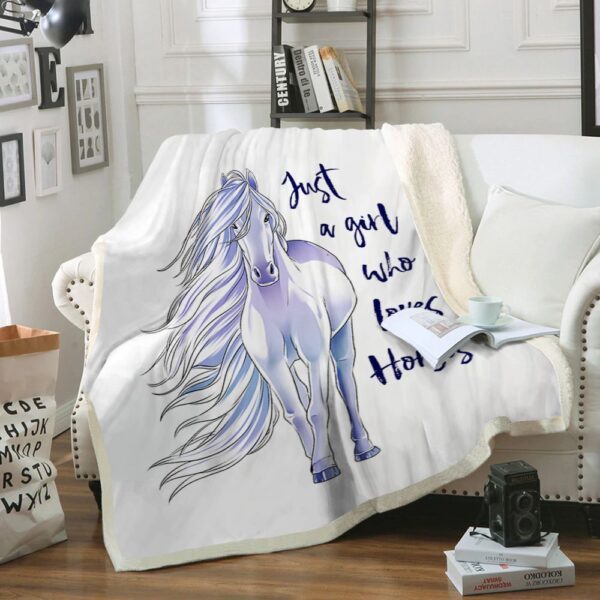 Horses Fleece Blanket Sherpa Blanket