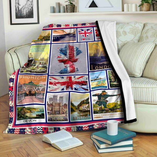 United Kingdom Fleece Blanket Sherpa Blanket