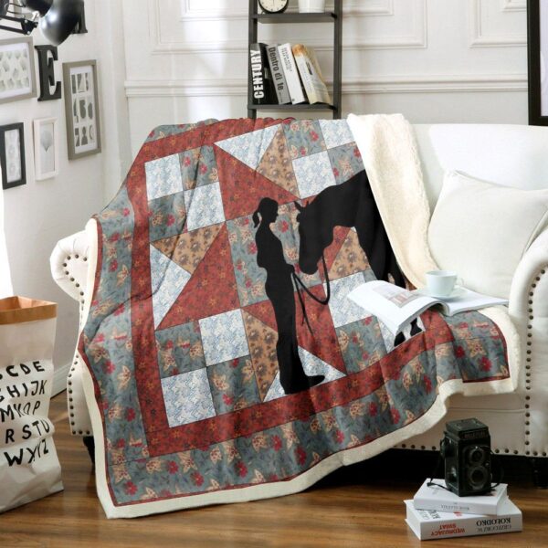 Horse Fleece Blanket Sherpa Blanket