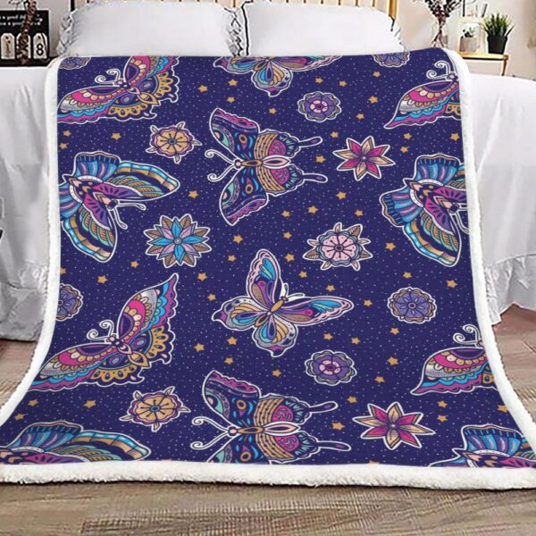 Butterfly Fleece Blanket Sherpa Blanket