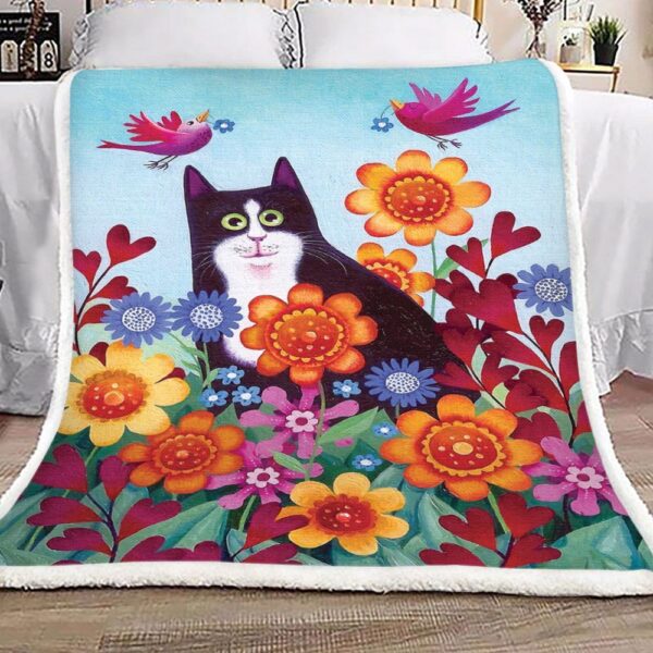 Cat Fleece Blanket Sherpa Blanket