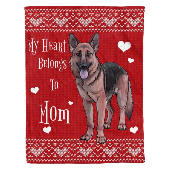 German Shepherd Mom Fleece Blanket Sherpa Blanket