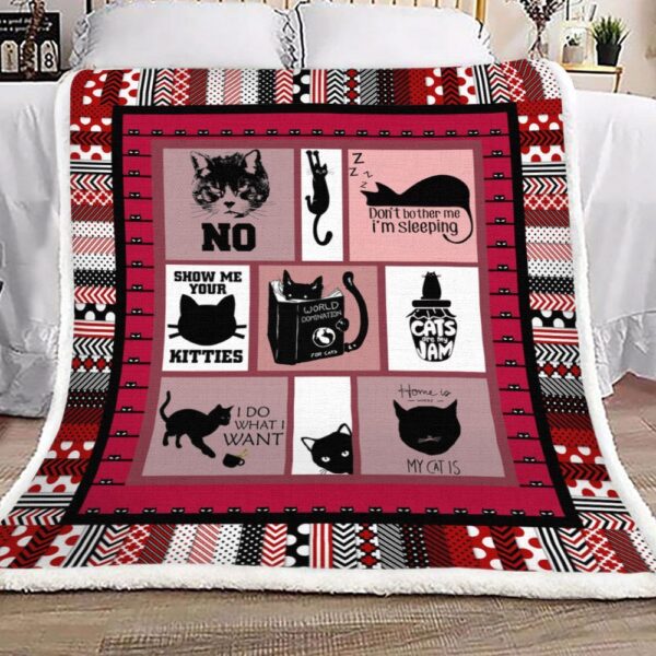 Cat Fleece Blanket Sherpa Blanket