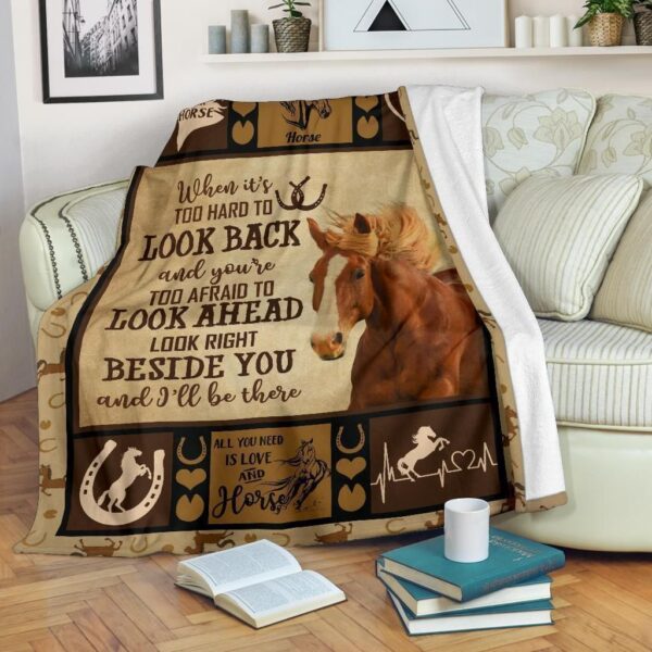 Look Right Beside You I'Ll Be There Horse Fleece Blanket Sherpa Blanket