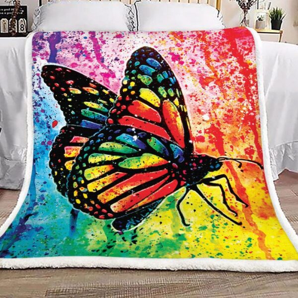Butterfly Fleece Blanket Sherpa Blanket