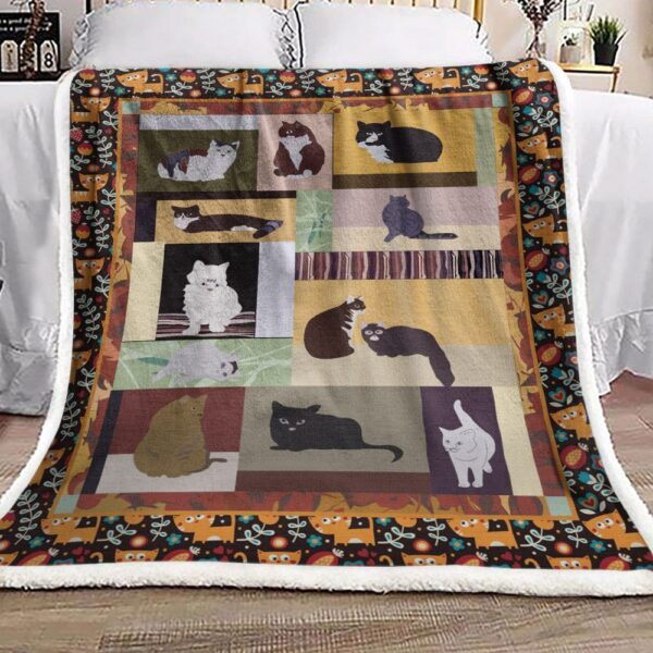 Cat Fleece Blanket Sherpa Blanket