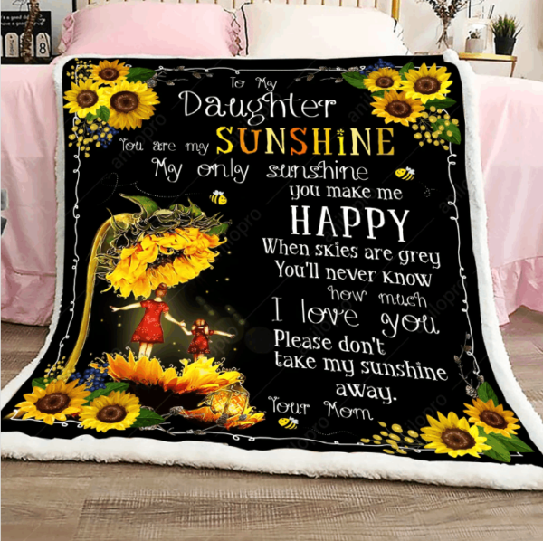 Mom To Daughter Fleece Blanket Sherpa Blanket