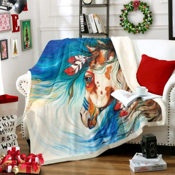 Horse Fleece Blanket Sherpa Blanket