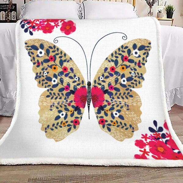 Butterfly Fleece Blanket Sherpa Blanket