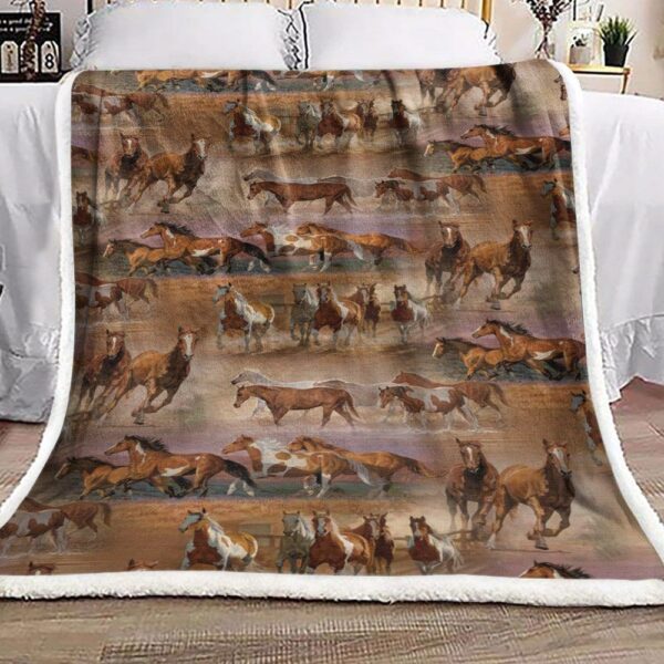 Horse Fleece Blanket Sherpa Blanket