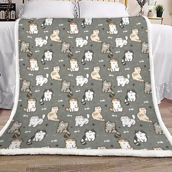 Cat Fleece Blanket Sherpa Blanket