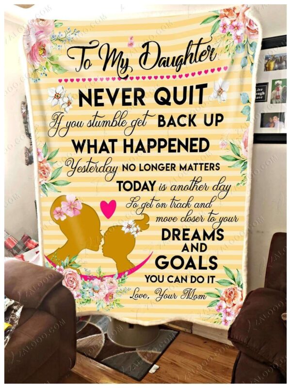 Daughter Mom If Ever There Is A Tomorrow Fleece Blanket Sherpa Blanket