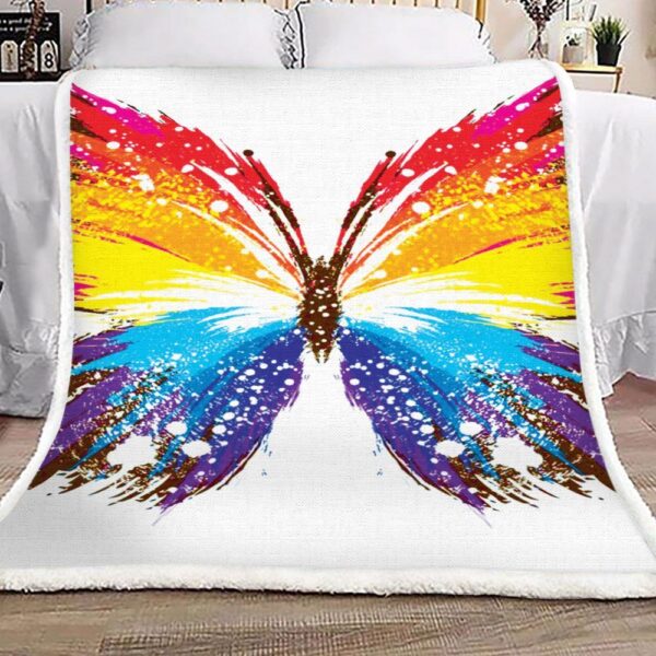 Butterfly Fleece Blanket Sherpa Blanket