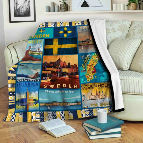 Sweden Fleece Blanket Sherpa Blanket