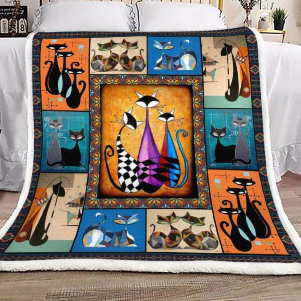 Cat Fleece Blanket Sherpa Blanket