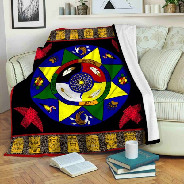 The Seven Grandfather Fleece Blanket Sherpa Blanket