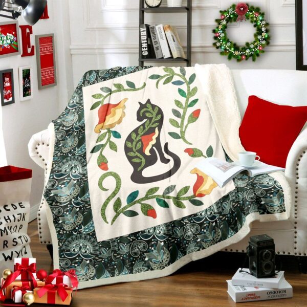 Cat Fleece Blanket Sherpa Blanket