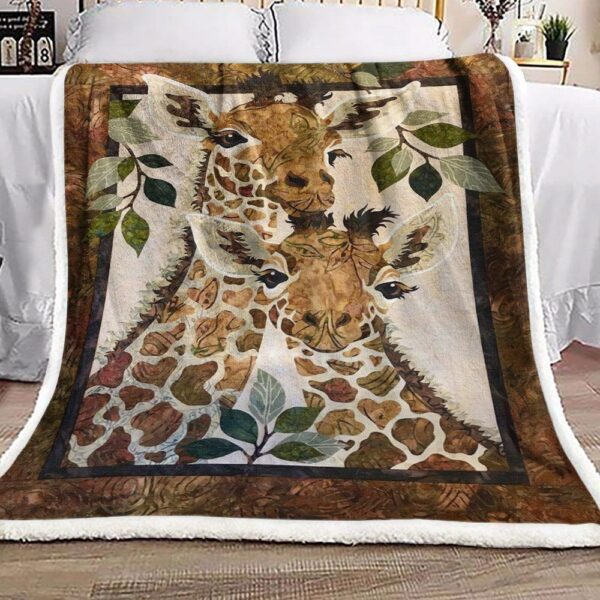 Giraffe Fleece Blanket Sherpa Blanket