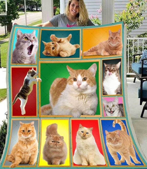 Cat Fleece Blanket Sherpa Blanket
