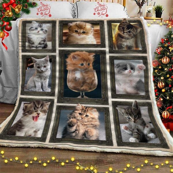 Kitty Frame Love Real Fleece Blanket Sherpa Blanket