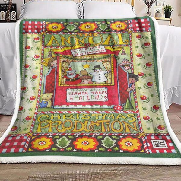 Christmas Santa Claus Snowman Fleece Blanket Sherpa Blanket