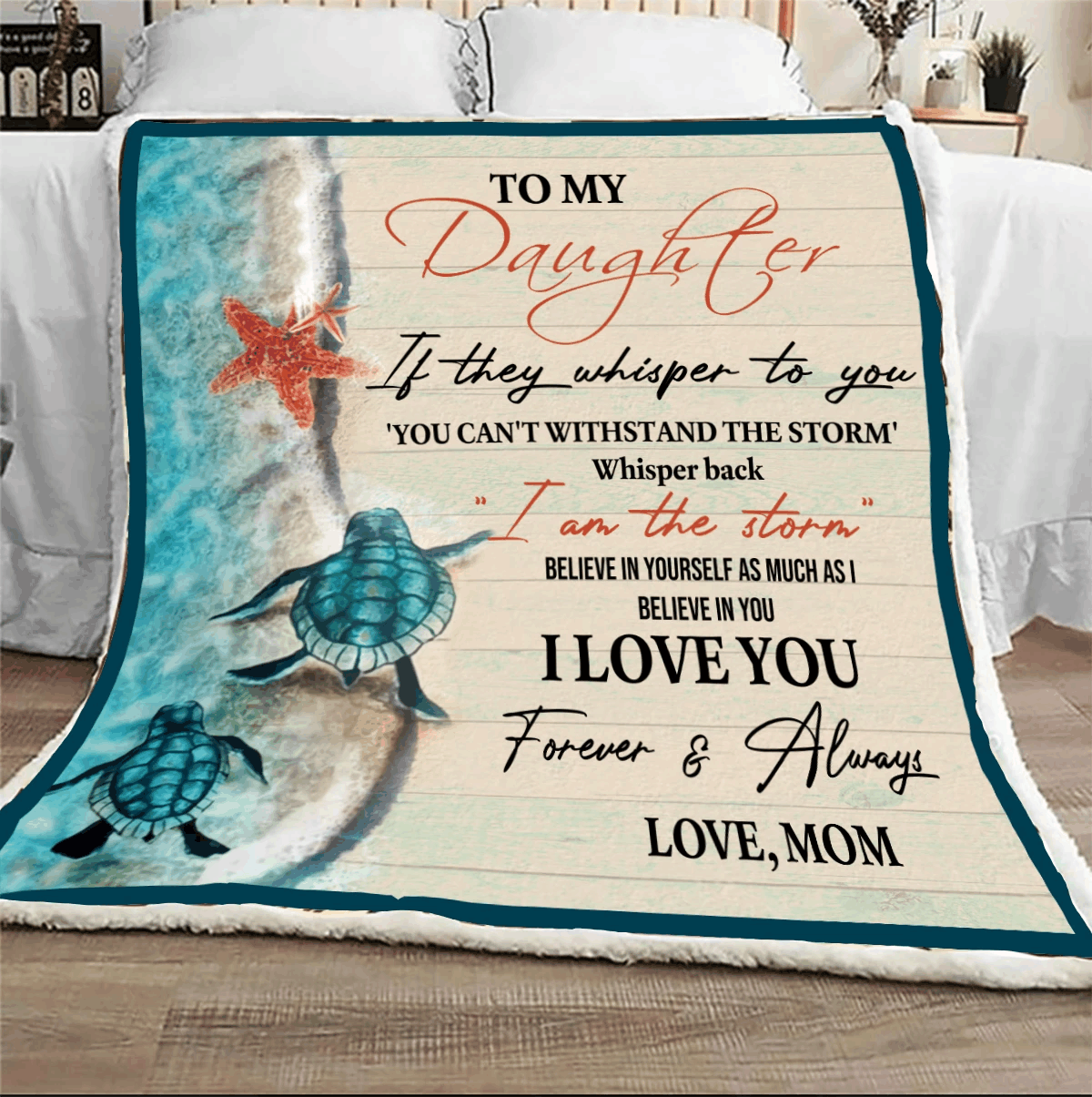 Mom To Daughter Fleece Blanket Sherpa Blanket The Daisy Shop