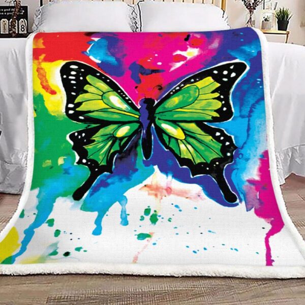 Butterfly Fleece Blanket Sherpa Blanket