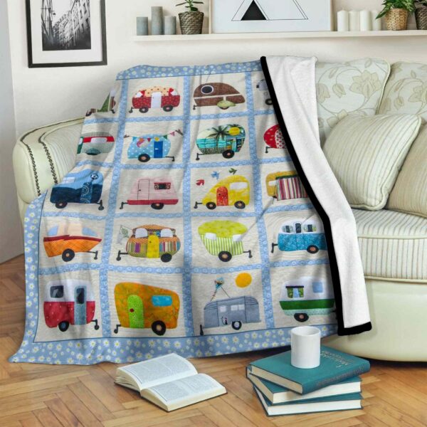Camping Fleece Blanket Sherpa Blanket