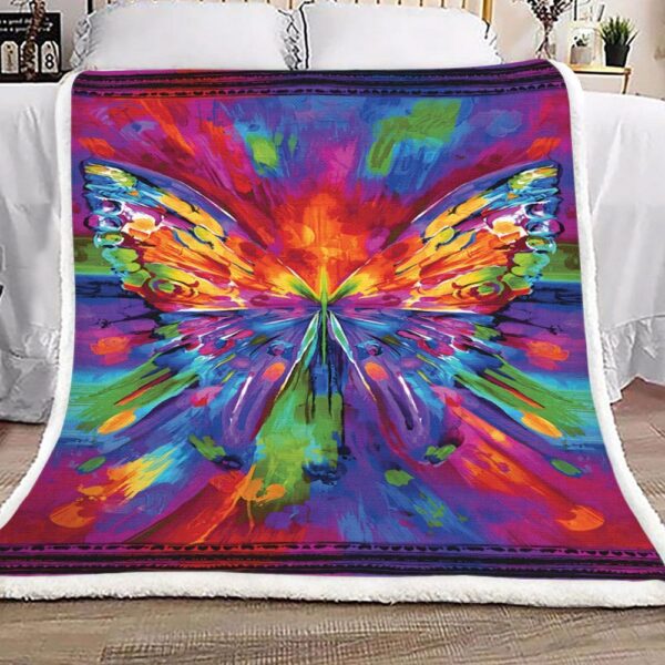 Hip Butterfly Fleece Blanket Sherpa Blanket