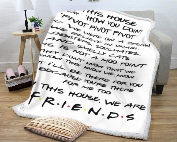This House We Are Friends Fleece Blanket Sherpa Blanket