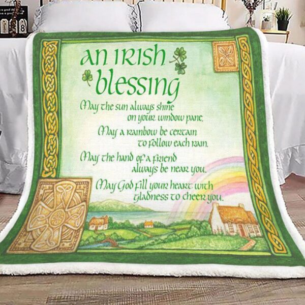 Saint Patrick's Day An Irish Blessing Fleece Blanket Sherpa Blanket