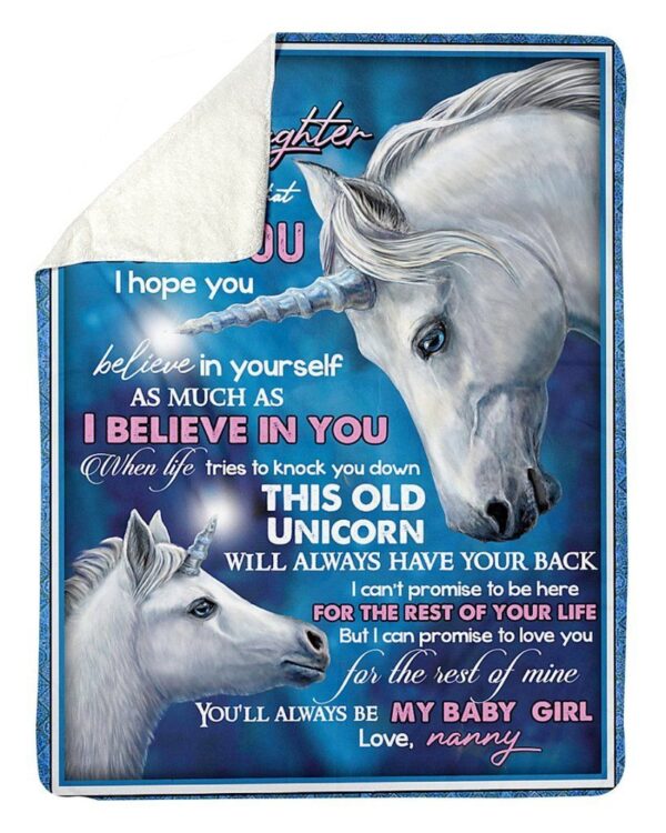 Horse Nanny To Granddaughter Fleece Blanket Sherpa Blanket