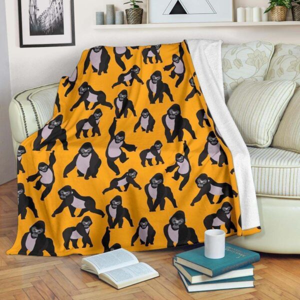Gorilla Fleece Blanket Sherpa Blanket