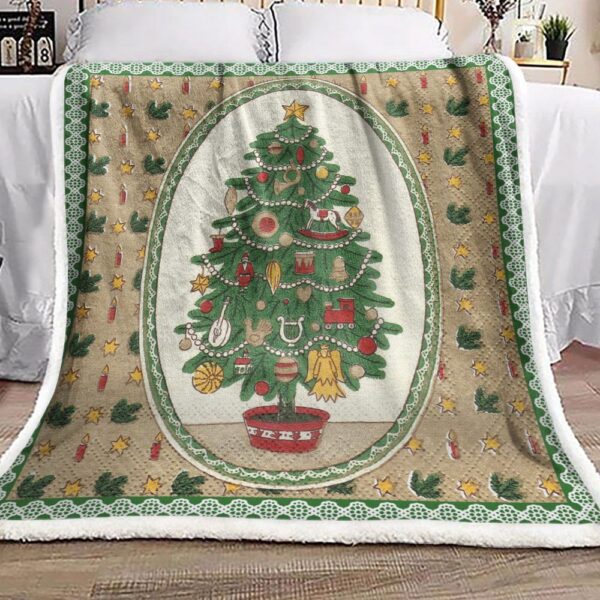 Christmas Tree Fleece Blanket Sherpa Blanket