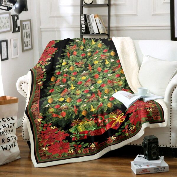 Christmas Tree Fleece Blanket Sherpa Blanket